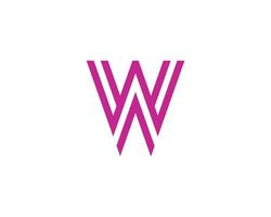 W logo design vector template