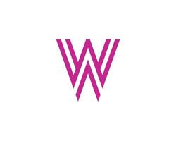 W logo design vector template