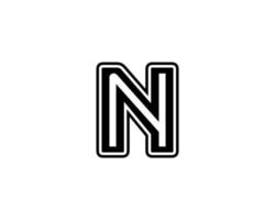 N logo design vector template