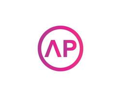 AP PA Logo design vector template