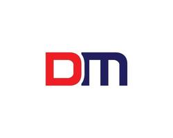 plantilla de vector de diseño de logotipo dm md