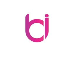 plantilla de vector de diseño de logotipo bi ib