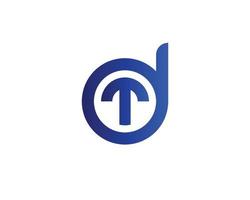 DT TD logo design vector template