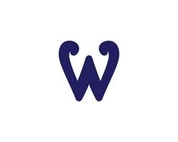 W logo design vector template