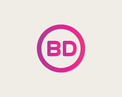BD DB Logo design vector template