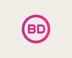 BD DB Logo design vector template