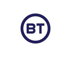 plantilla de vector de diseño de logotipo bt tb