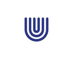 U UU logo design vector template