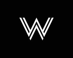 plantilla de vector de diseño de logotipo w ww