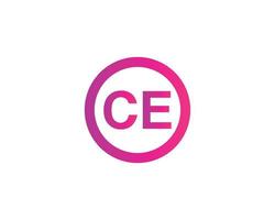 CE EC logo design vector template