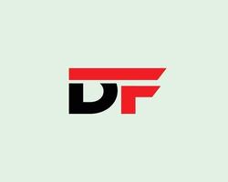 plantilla de vector de diseño de logotipo df fd