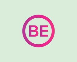 BE EB logo design vector template