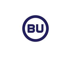 plantilla de vector de diseño de logotipo bu ub