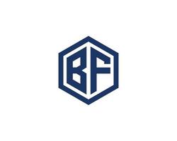 plantilla de vector de diseño de logotipo bf fb