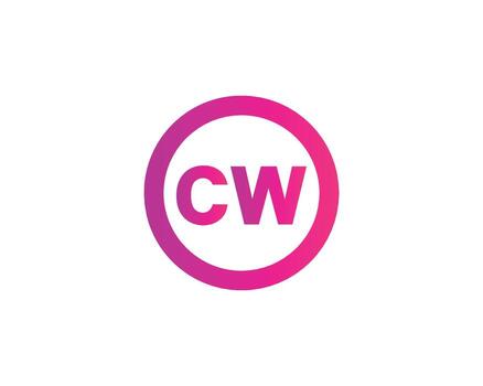 CW WC Logo design vector template