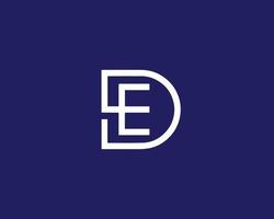 DE ED Logo design vector template