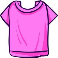 Pink woman shirt, illustration, vector on white background.