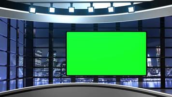 3D Virtual News Studio Background Loop video