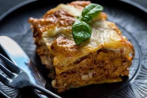 Lasagna with pesto photo