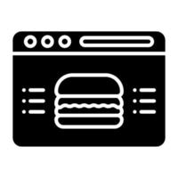 estilo de icono de blog de comida vector