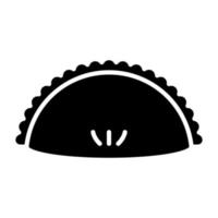 estilo de icono de empanada vector