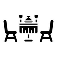 estilo de icono de mesa de comida vector