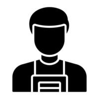 Food Vendor Male Icon Style vector