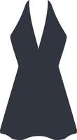 Halter dress, illustration, vector, on a white background. vector