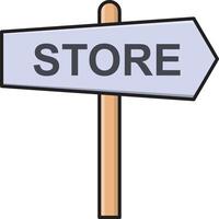 store direction vector illustration on a background.Premium quality symbols.vector icons for concept and graphic design.