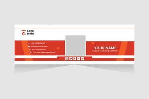 Modern and Minimal Business Email Signature Template vector