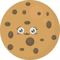 Cute cookie, illustration, vector on white background.