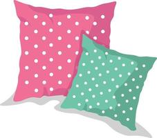 Decorative pillows, illustration, vector on white background