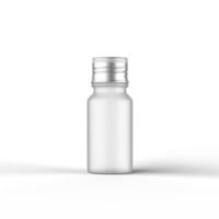 Frosted Glass Bottle 3D Rendering photo