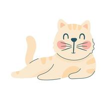 cute little cat posing vector