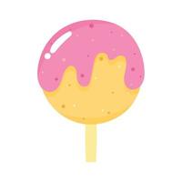 sweet lollipop with caramel vector