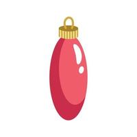 luz de bombilla roja de navidad vector