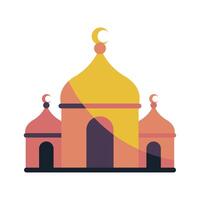 golden mosque muslim culture vector