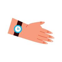 hand human with wristwatch vector