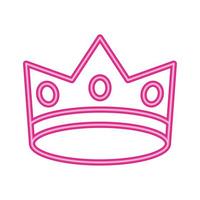 king crown neon party vector