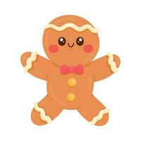 christmas male ginger cookie vector
