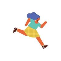 mujer sana corriendo vector