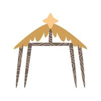 stable with star nativity element vector