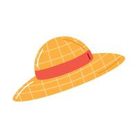 straw hat accessory vector