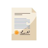 contract paper document vector