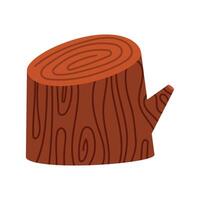 wooden tree trunk cut vector