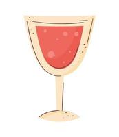 red wine cup drink vector