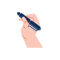 hand writing with pen ink vector