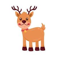 cute christmas reindeer vector