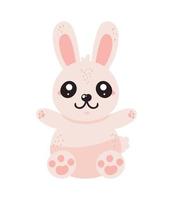 cute rabbit kawaii vector