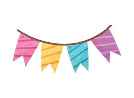 cute garlands hanging vector